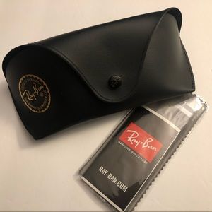Ray-Ban-Black Leather sunglasses empty case